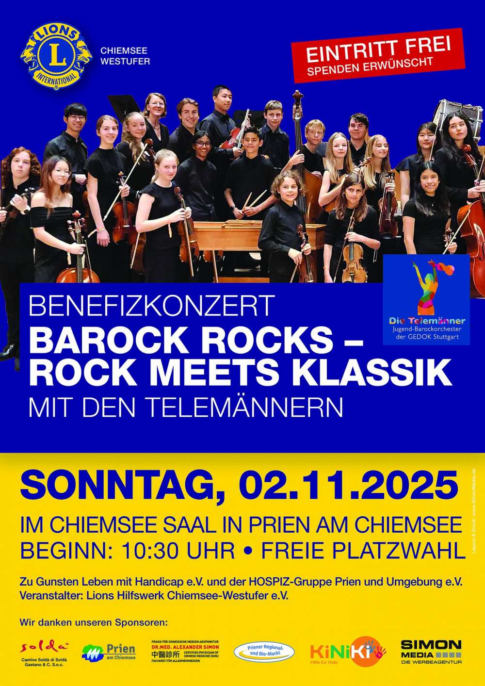 BENEFIZKONZERT BAROCK ROCKS – ROCK MEETS KLASSIK